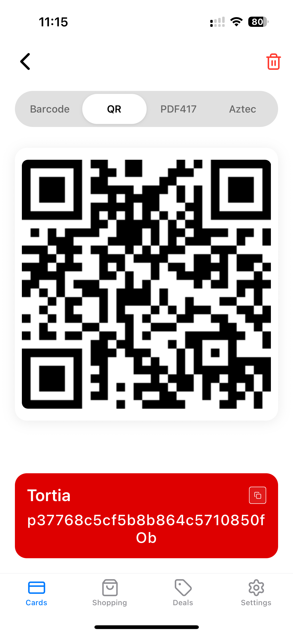 Card Scanner Interface